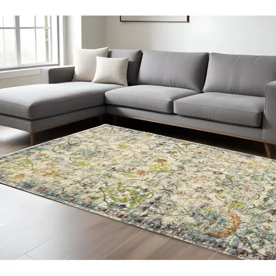 Beige and Ivory Area Rug Photo 1