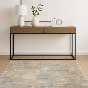 Photo of Beige Abstract Power Loom Area Rug