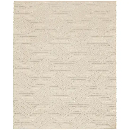 Beige Abstract Power Loom Area Rug Photo 2