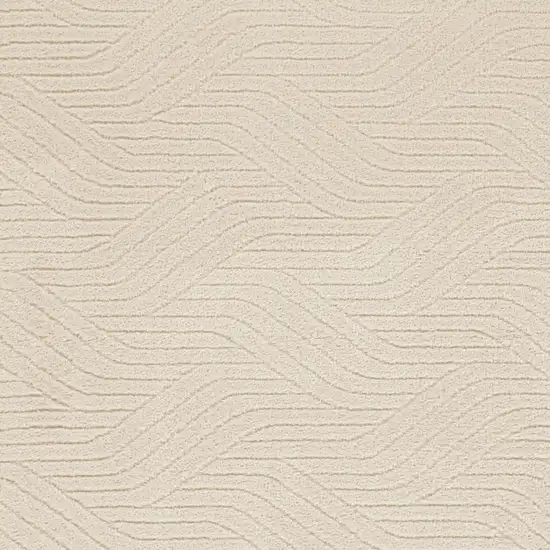 Beige Abstract Power Loom Area Rug Photo 7