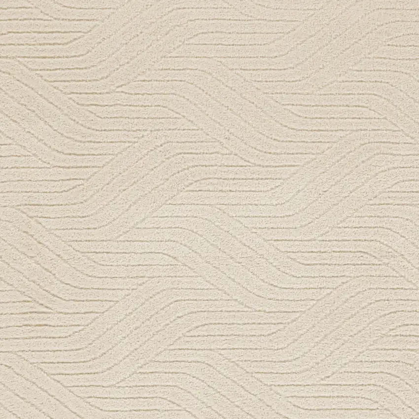 Beige Abstract Power Loom Area Rug Photo 7