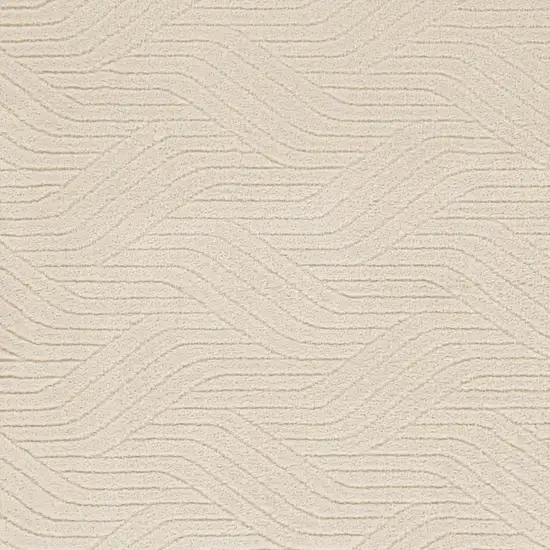 Beige Abstract Power Loom Area Rug Photo 3