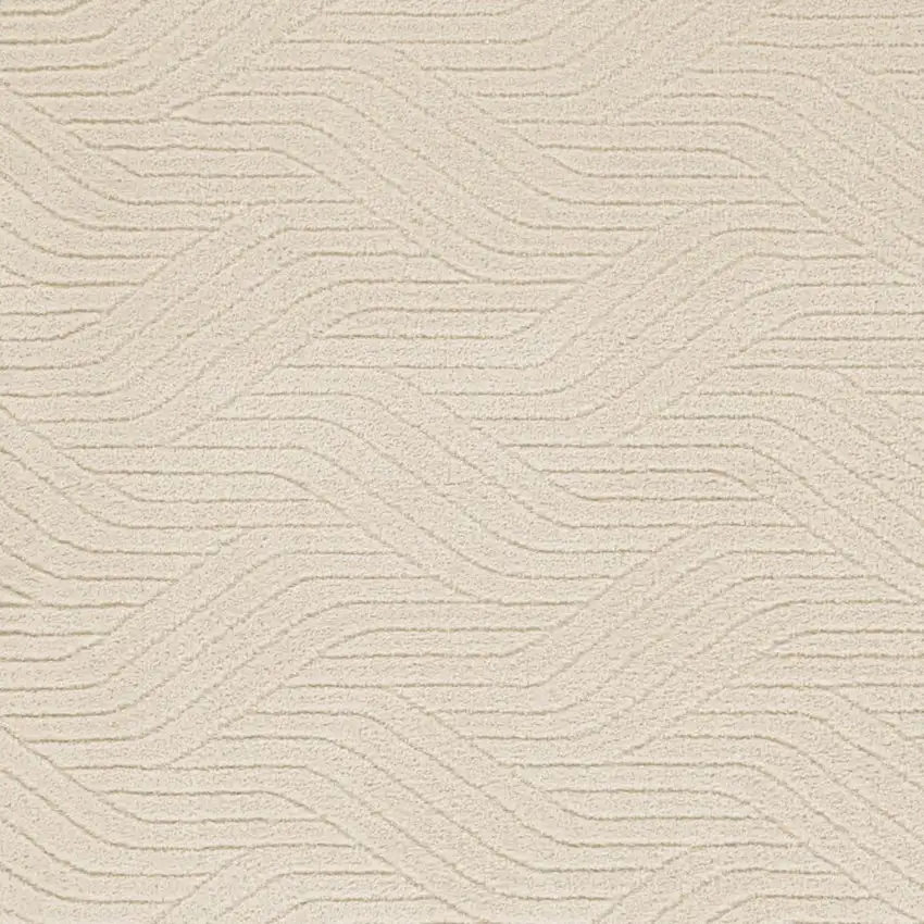 Beige Abstract Power Loom Area Rug Photo 3