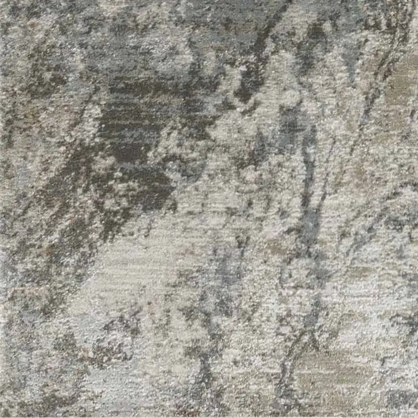 Beige Abstract Power Loom Area Rug Photo 5