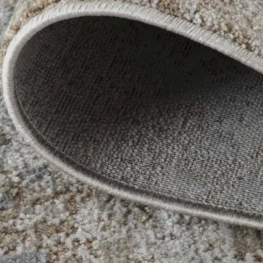 Beige Abstract Power Loom Area Rug Photo 8