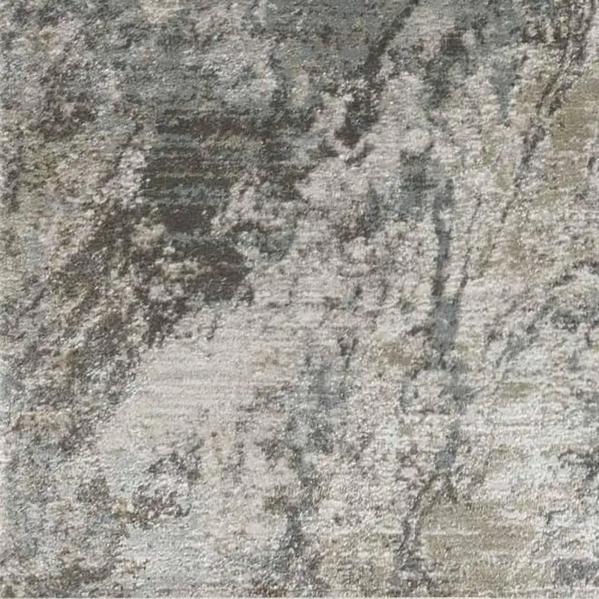 Beige Abstract Power Loom Area Rug Photo 6