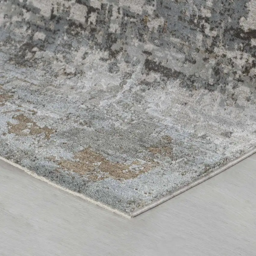 Beige Abstract Power Loom Area Rug Photo 10
