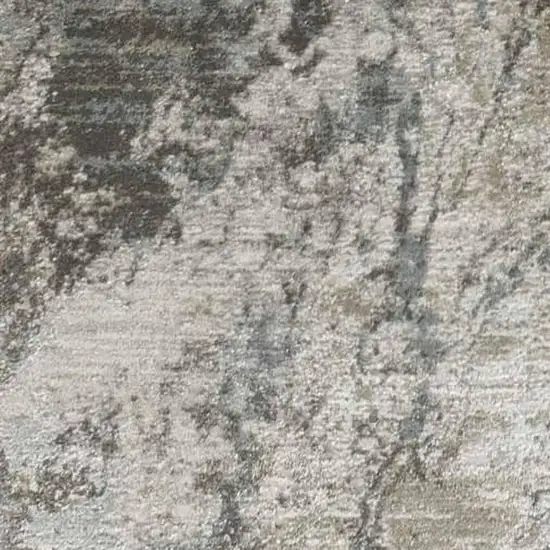 Beige Abstract Power Loom Area Rug Photo 5