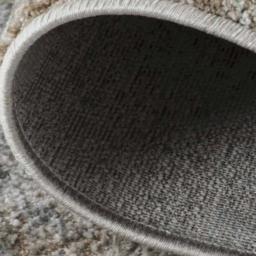 Beige Abstract Power Loom Area Rug Photo 6