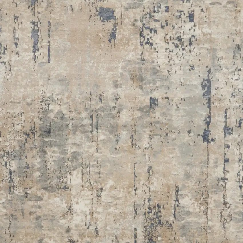 Beige Abstract Power Loom Area Rug Photo 5