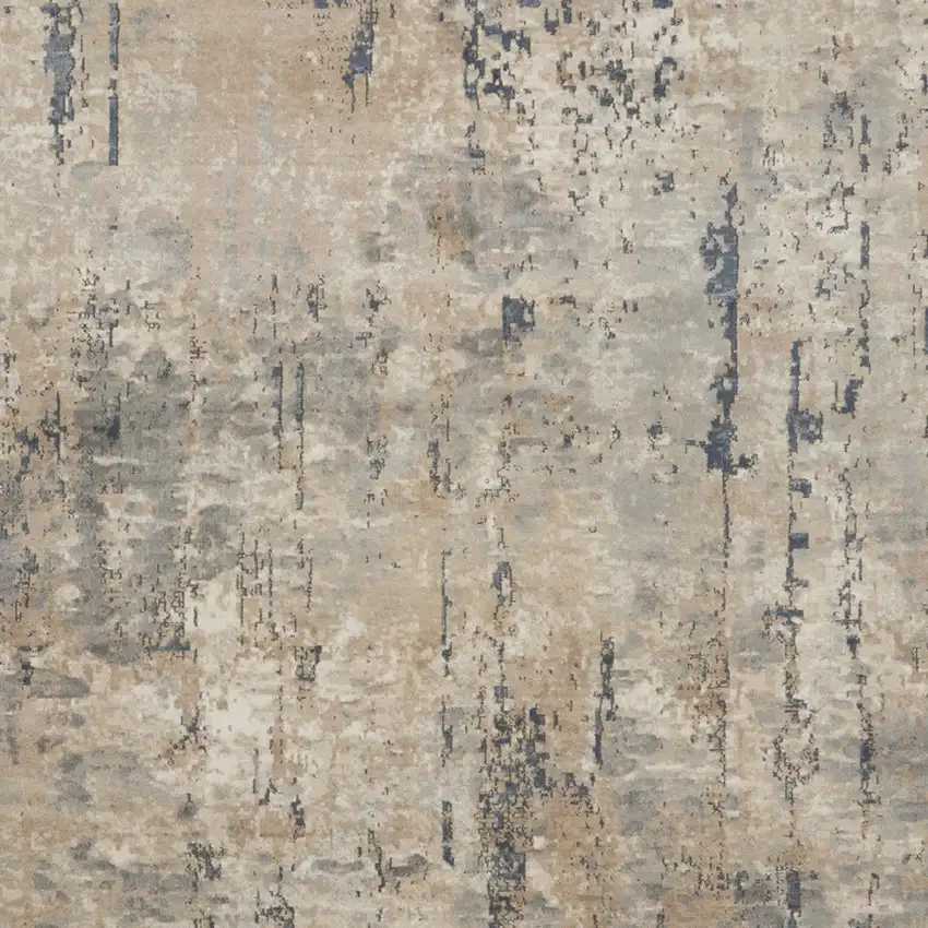 Beige Abstract Power Loom Area Rug Photo 5