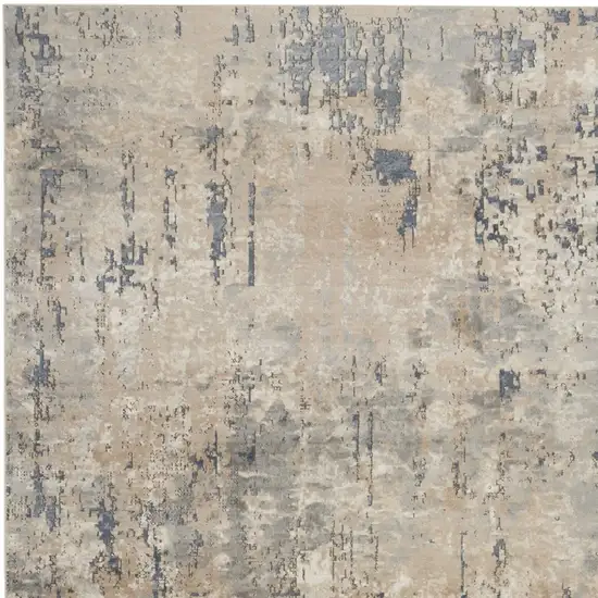 Beige Abstract Power Loom Area Rug Photo 6