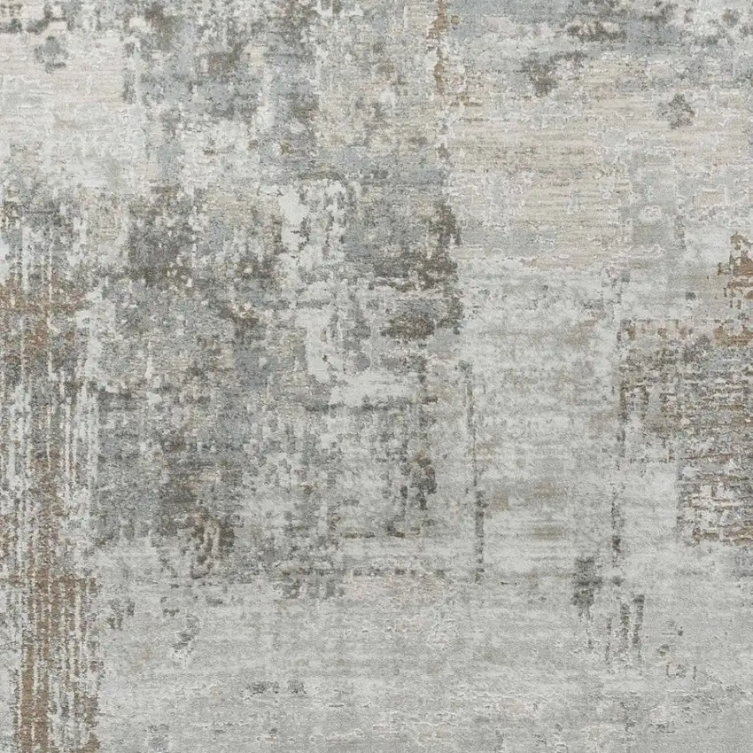 Beige Abstract Power Loom Stain Resistant Area Rug Photo 3