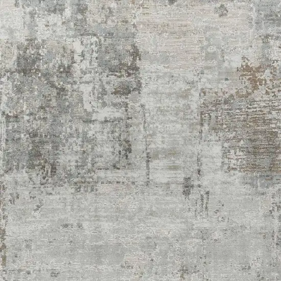 Beige Abstract Power Loom Stain Resistant Area Rug Photo 5