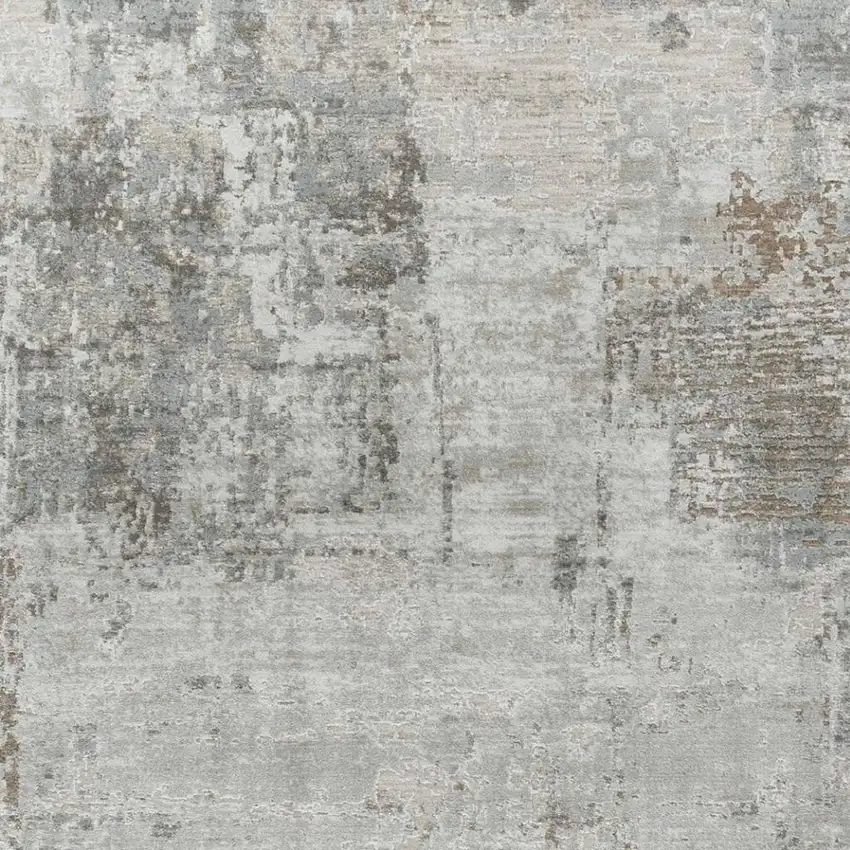 Beige Abstract Power Loom Stain Resistant Area Rug Photo 5