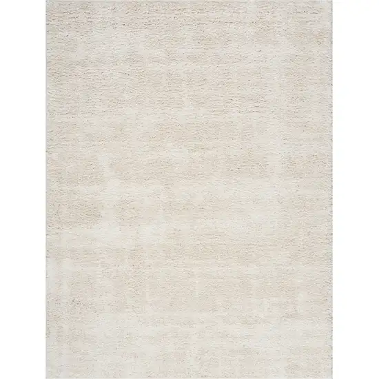 Beige Abstract Shag Distressed Area Rug Photo 8