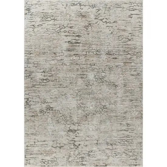 Beige Abstract Stain Resistant Area Rug Photo 3
