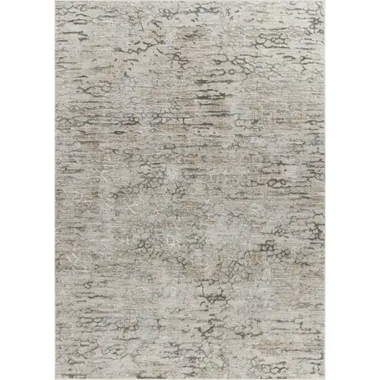 Beige Abstract Stain Resistant Area Rug Photo 1