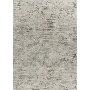 Photo of Beige Abstract Stain Resistant Area Rug