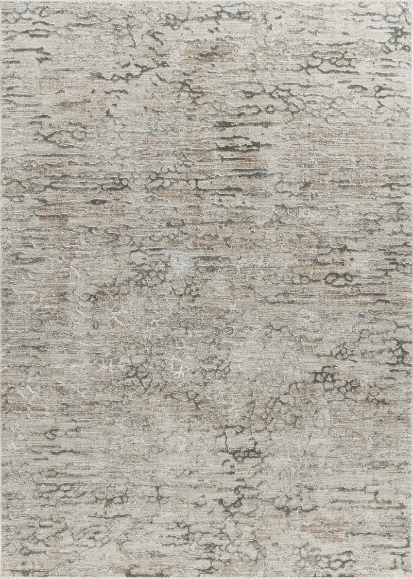Beige Abstract Stain Resistant Area Rug Photo 6