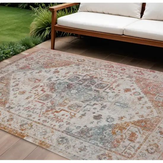 Beige Indoor Outdoor Area Rug Photo 1
