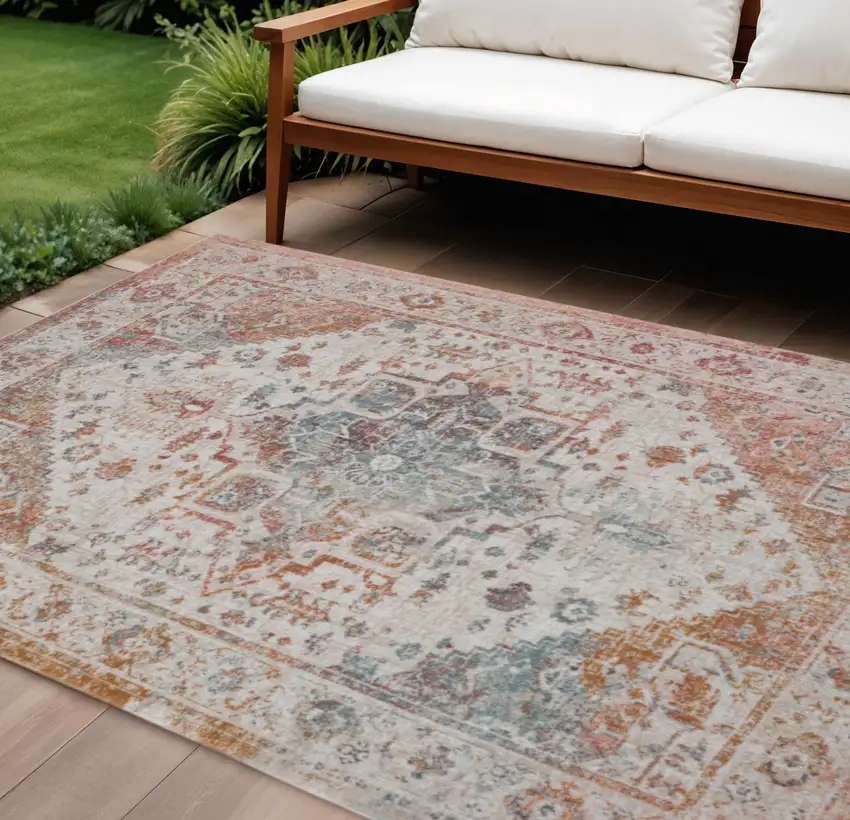Beige Indoor Outdoor Area Rug Photo 1