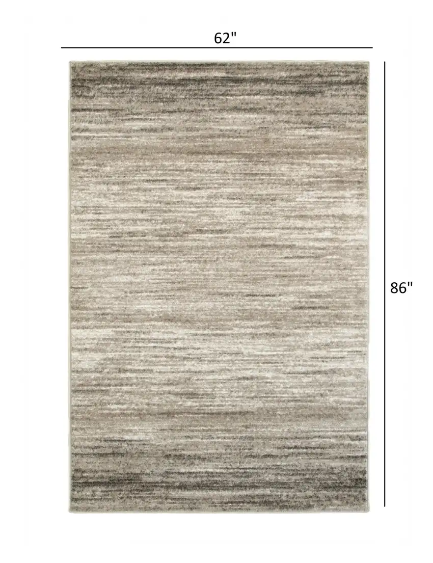Beige Abstract Striations Area Rug Photo 6