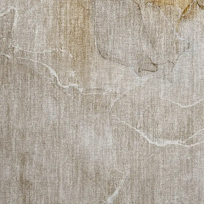 Beige Abstract Washable Non Skid Indoor Outdoor Area Rug Photo 6