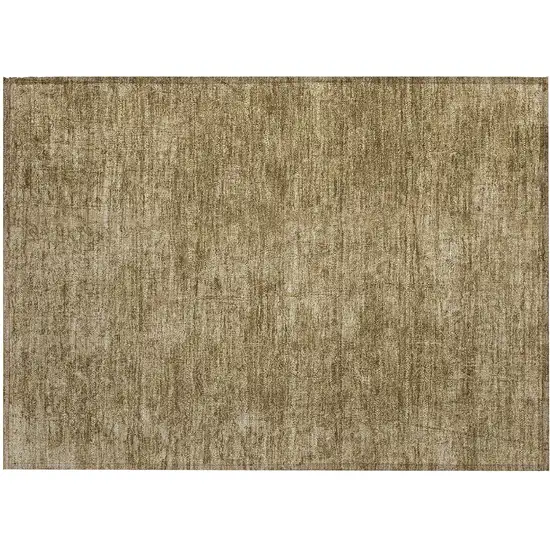 Beige Abstract Washable Non Skid Indoor Outdoor Area Rug Photo 2