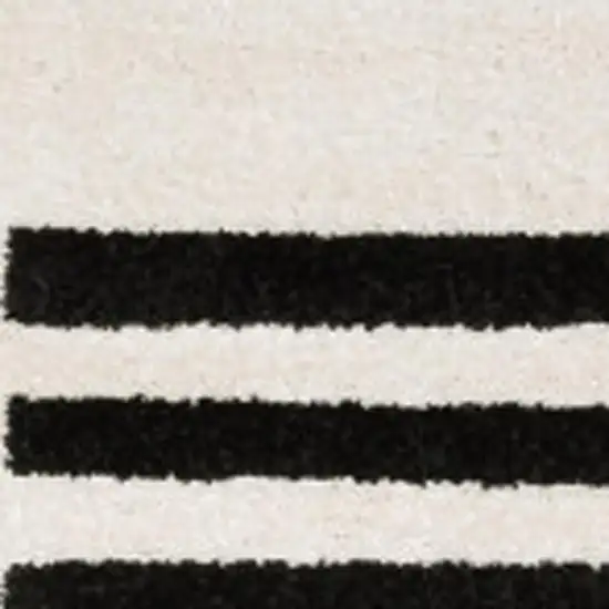 Beige And Black Abstract Area Rug Photo 4