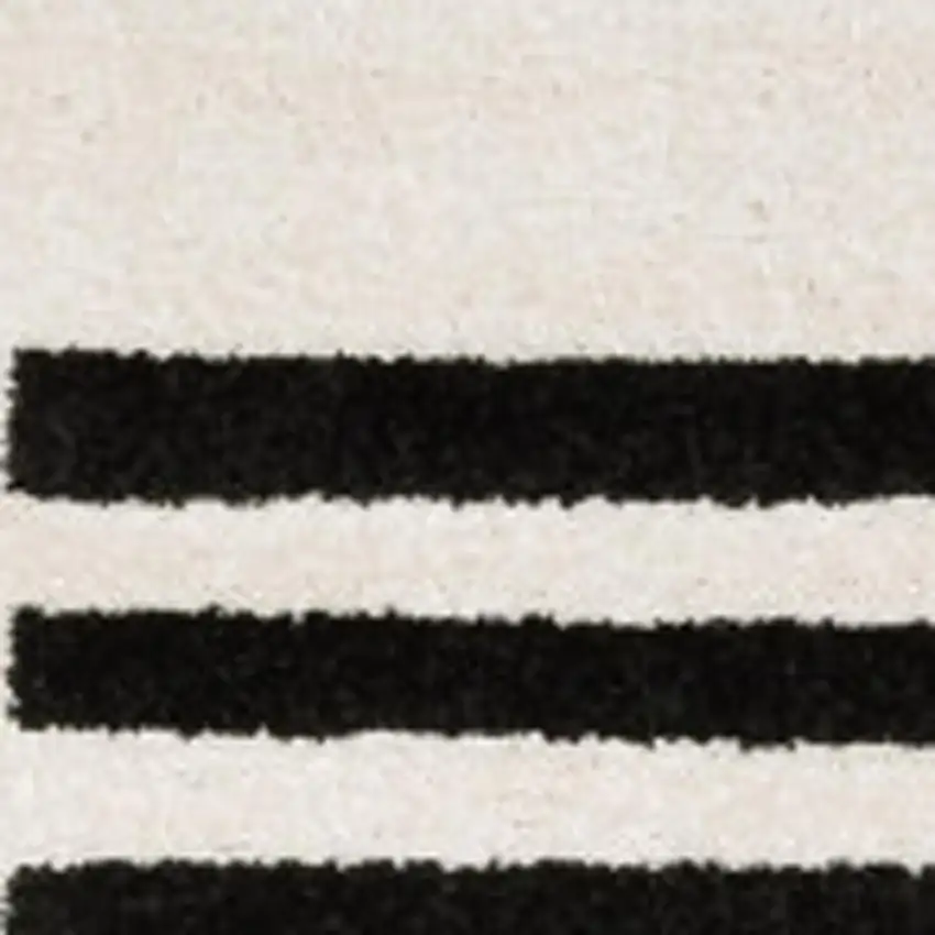 Beige And Black Abstract Area Rug Photo 4