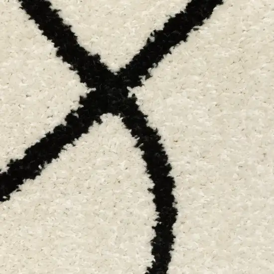 Beige And Black Abstract Area Rug Photo 9