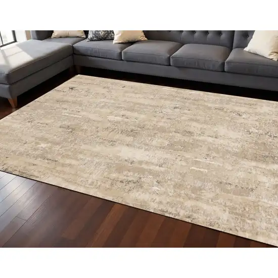 Beige And Black Area Rug Photo 1