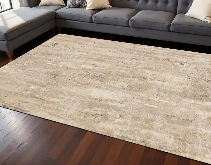 Beige And Black Area Rug Photo 1