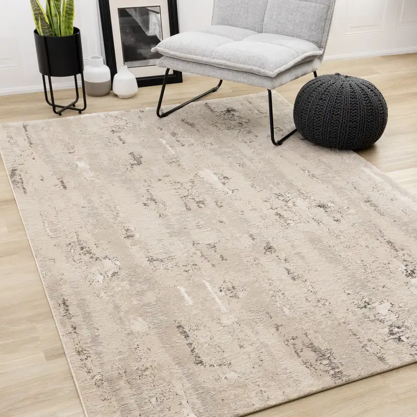 Beige And Black Area Rug Photo 4