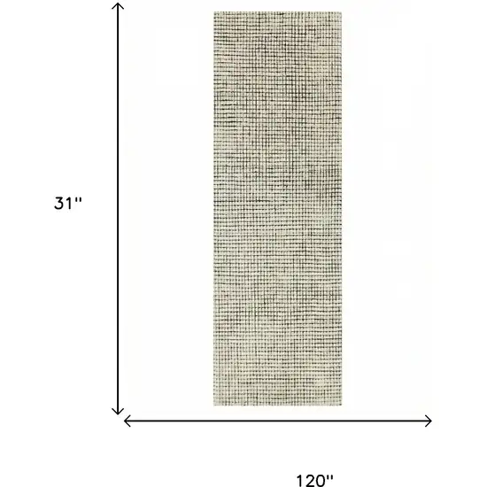 Beige And Black Checkered Area Rug Photo 9