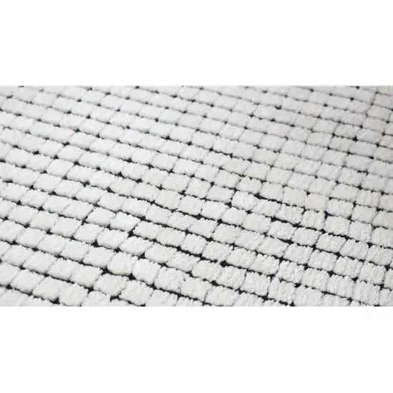 Beige And Black Checkered Area Rug Photo 7