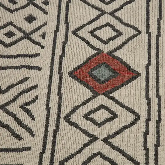 Beige And Black Geometric Area Rug Photo 9