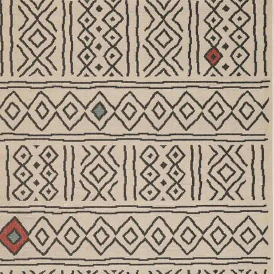 Beige And Black Geometric Area Rug Photo 4