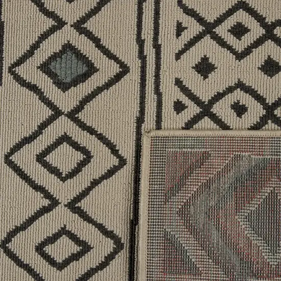 Beige And Black Geometric Area Rug Photo 9