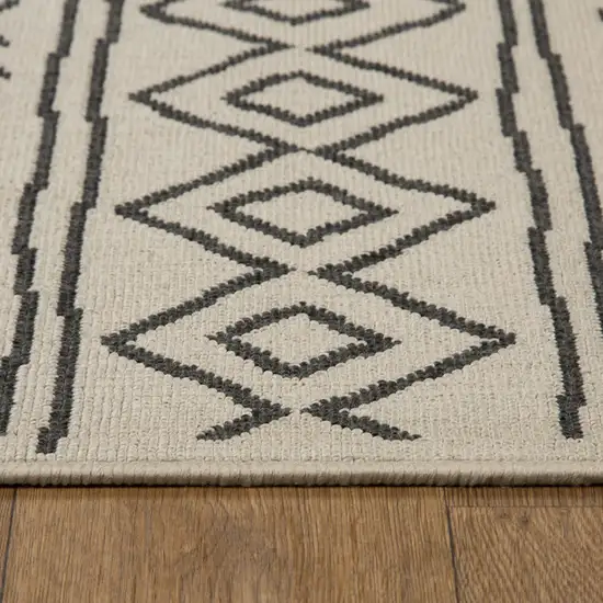 Beige And Black Geometric Area Rug Photo 7