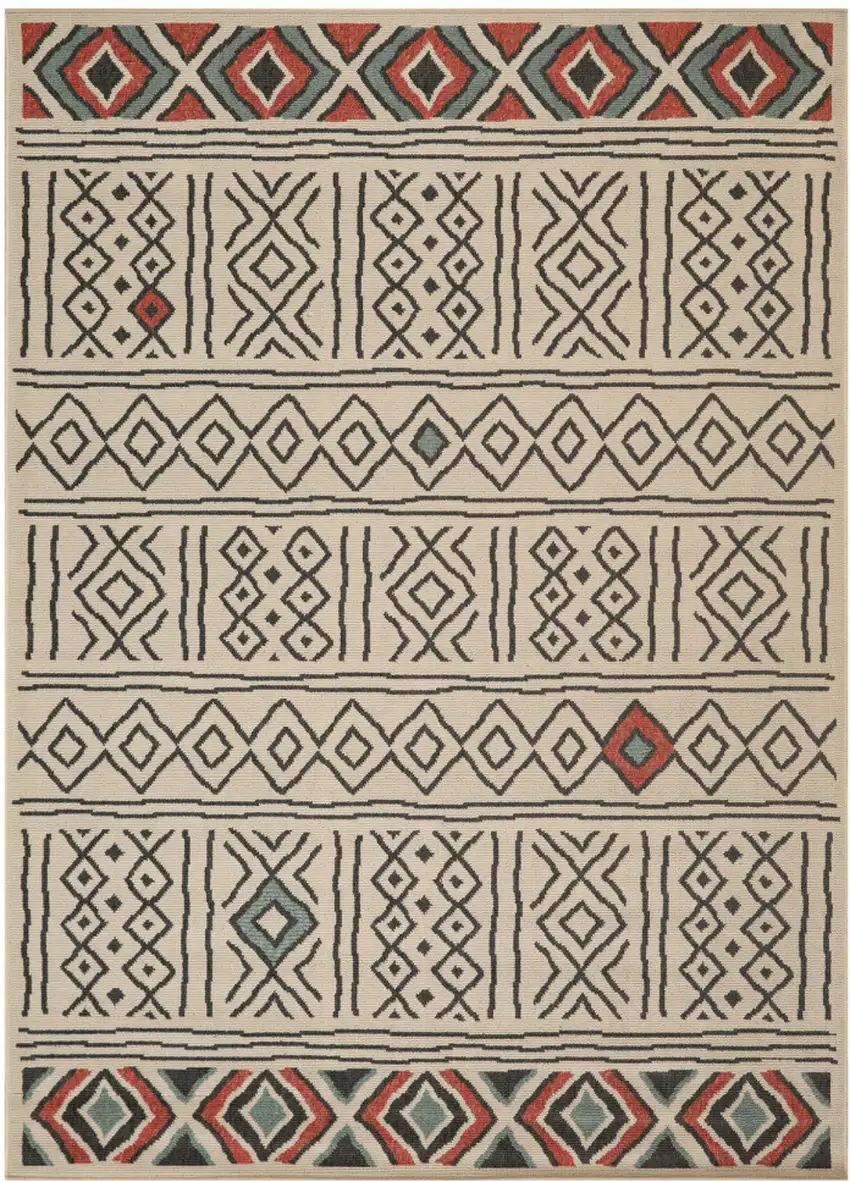 Beige And Black Geometric Area Rug Photo 5