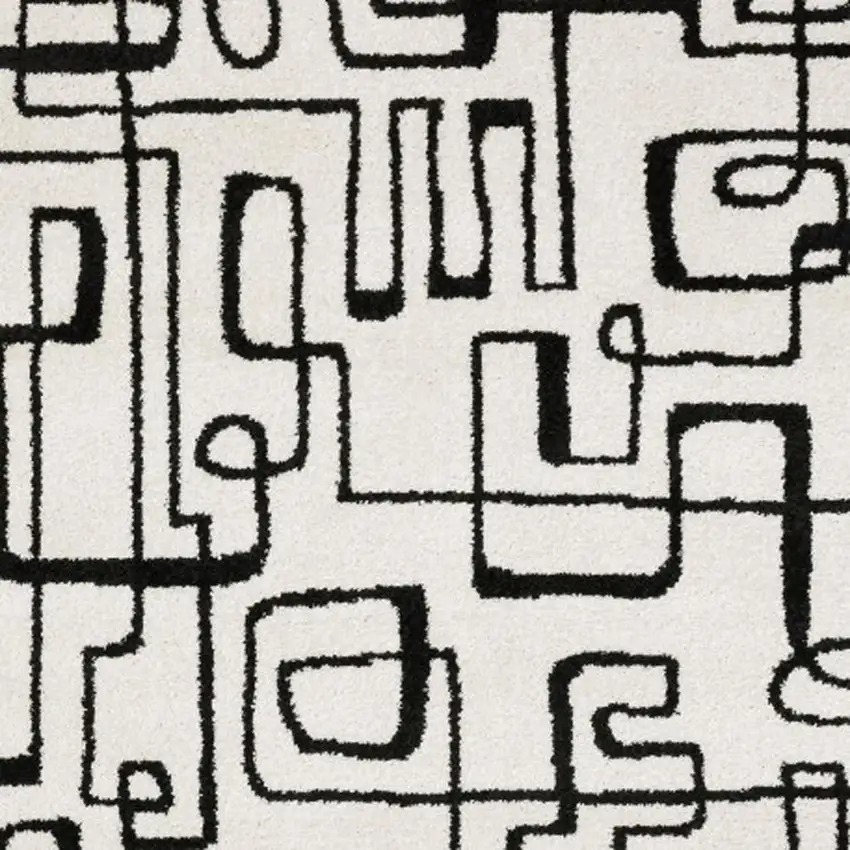 Beige And Black Geometric Area Rug Photo 3