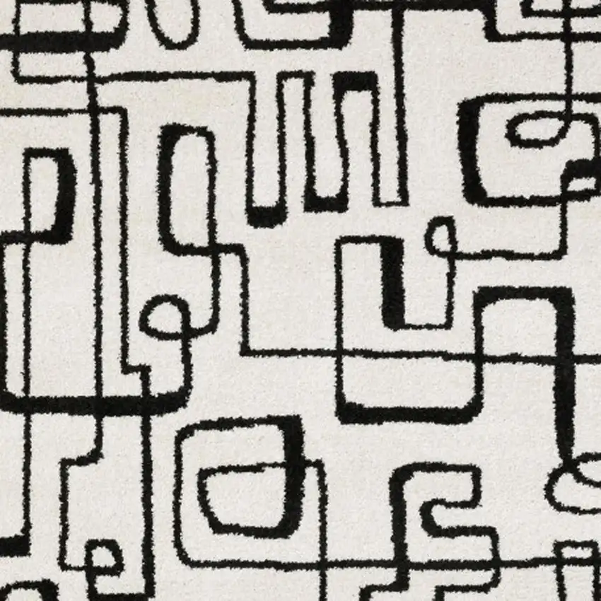 Beige And Black Geometric Area Rug Photo 3