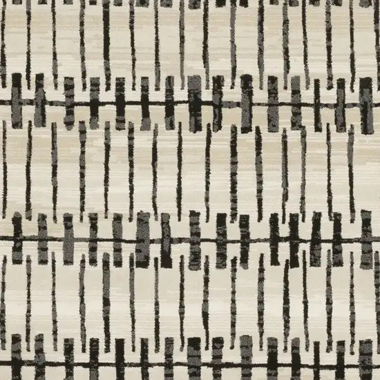 Beige And Black Geometric Area Rug Photo 5