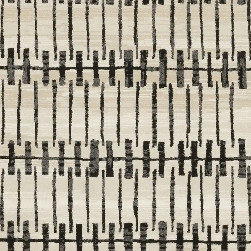 Beige And Black Geometric Area Rug Photo 5