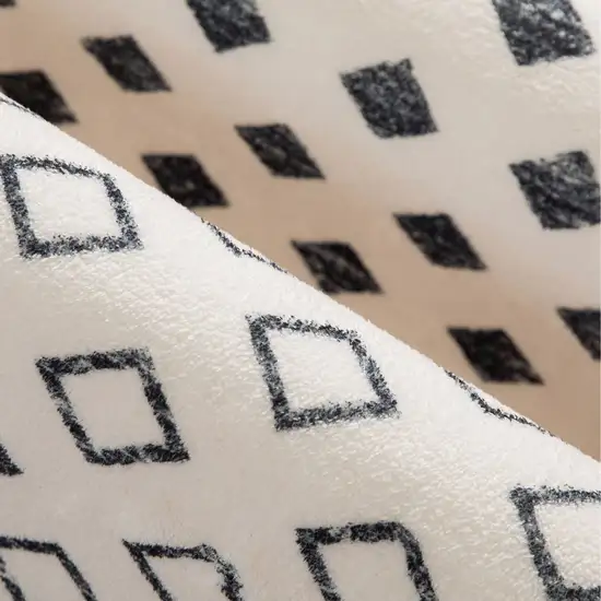 Beige And Black Geometric Washable Area Rug Photo 6