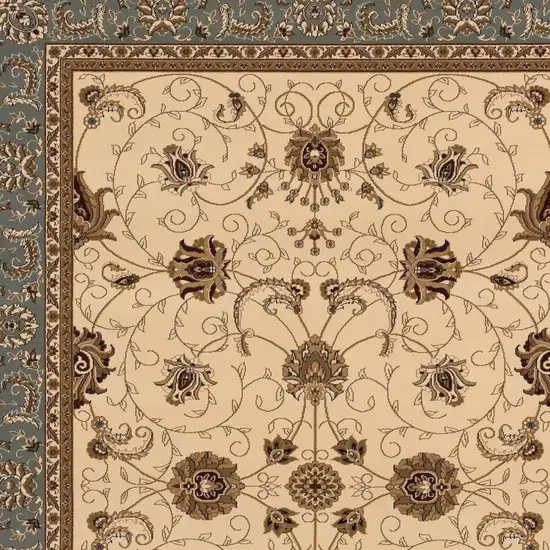 Beige And Black Oriental Area Rug Photo 3