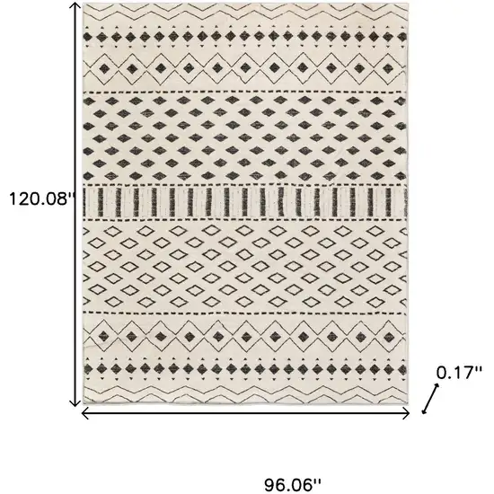 Beige And Black Tribal Washable Area Rug Photo 3