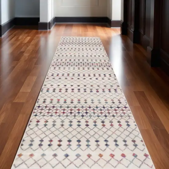 Beige And Blue Abstract Area Rug Photo 1